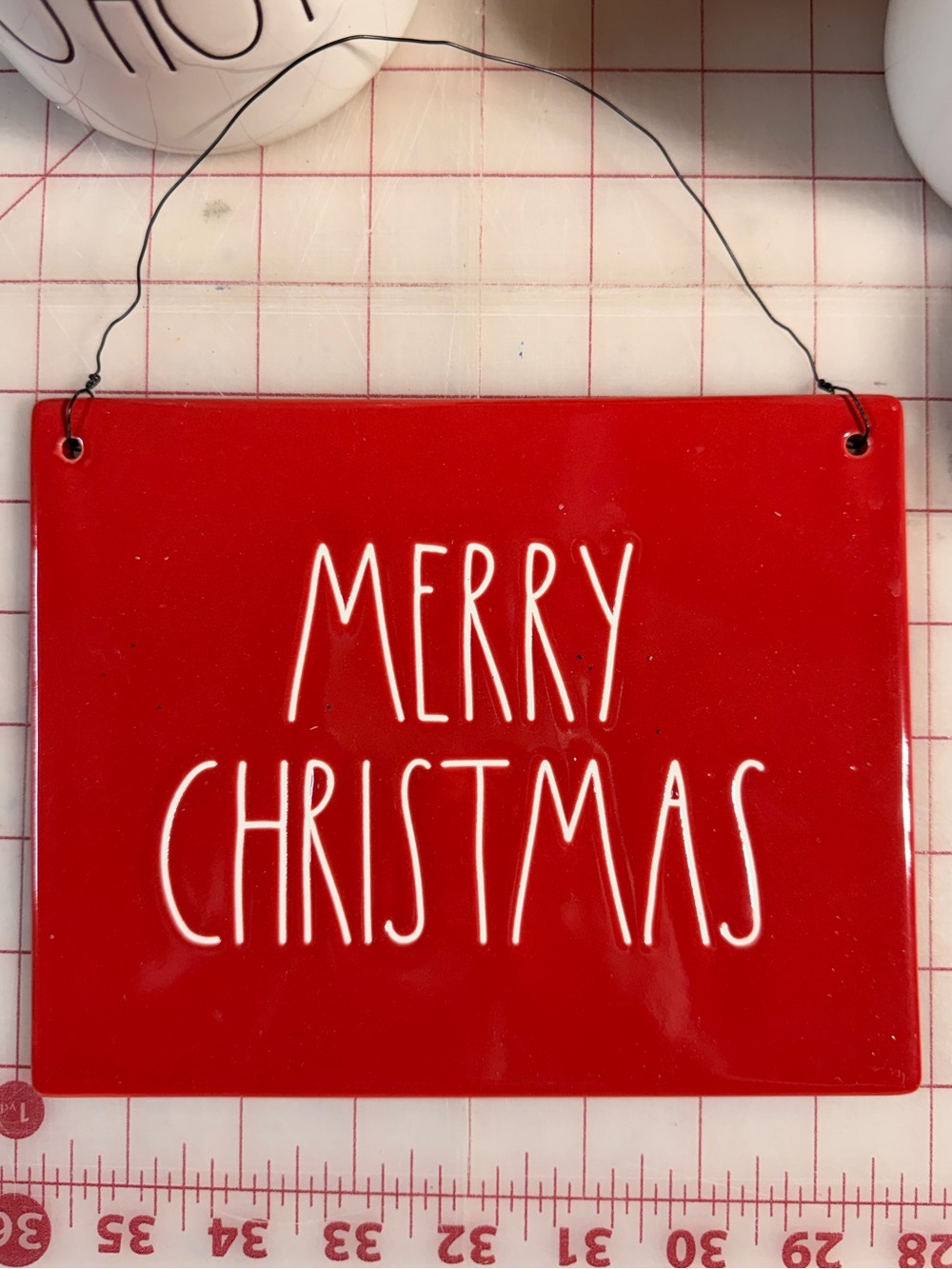 Rae Dunn Merry Christmas Red Holiday Wall Sign